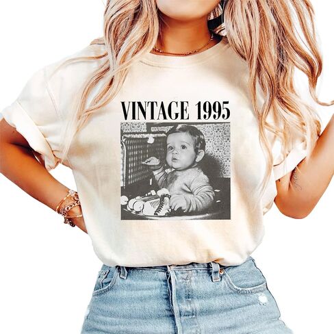UrbanNEST Custom Vintage Photo and Year Shirts, Custom Shirt with Picture, Photo Tshirt, Birthday Gifts for Women in Saudi Arabia
