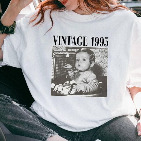 UrbanNEST Custom Vintage Photo and Year Shirts, Custom Shirt with Picture, Photo Tshirt, Birthday Gifts for Women in Saudi Arabia