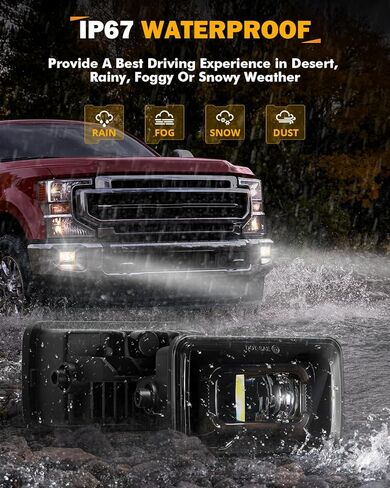 Auxbeam LED Fog Lights with Amber Ambient Halo DRL for Ford F150 2015-2020, F250 F350 F450 F550 Super Duty 2017-2019, DOT Approved 4 Inch LED Fog Light Bumper Driving Fog Lamps 1 Pair, Black in Saudi Arabia