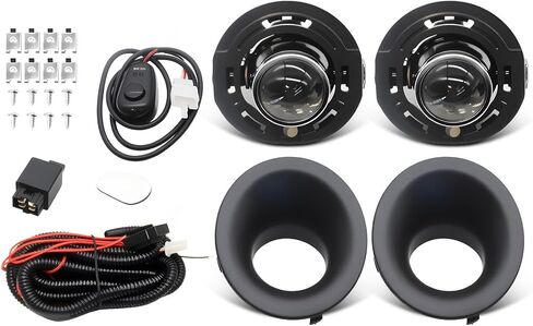 Fog Light Assembly Compatible with 2015-2020 Challenger Halogen Lamp with Wiring & Switch Kit Clear Lens Left and Right Side 5182021AB in Saudi Arabia