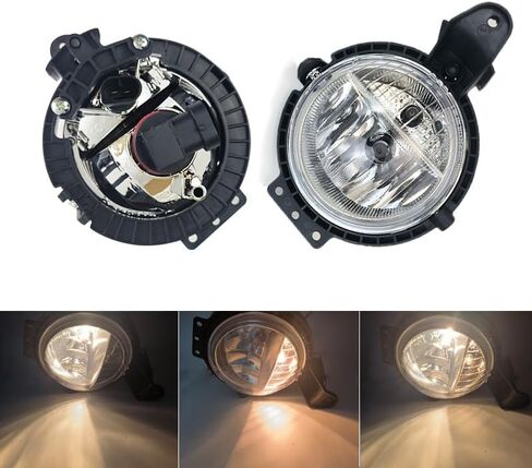 Front Bumper Fog Light Assembly Pair for 2007-2015 Mini Cooper R56/Mini Clubman 2006-2013 With Clear Lens Fog Lamp Assembly Driver & Passenger Side in Saudi Arabia
