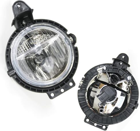 Front Bumper Fog Light Assembly Pair for 2007-2015 Mini Cooper R56/Mini Clubman 2006-2013 With Clear Lens Fog Lamp Assembly Driver & Passenger Side in Saudi Arabia