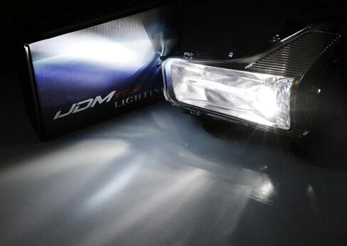 مجموعة مصابيح الضباب/القيادة iJDMTOY LED متوافقة مع Ford Fusion 2019-2020، مجموعة LH RH LED عالية الطاقة بمواصفات OEM مع أغطية إطار Foglamp ومجموعة أسلاك مفتاح التشغيل/الإيقاف in Kuwait