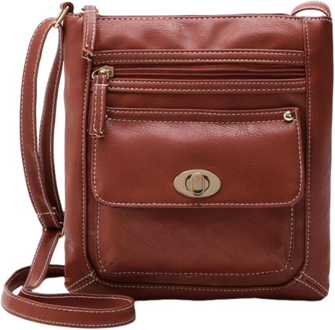 PU Leather Crossbody Bag for Women Small Shoulder Messenger Bag Elegant Retro Handbag Top-Handle Satchel Hobo Bag in Saudi Arabia