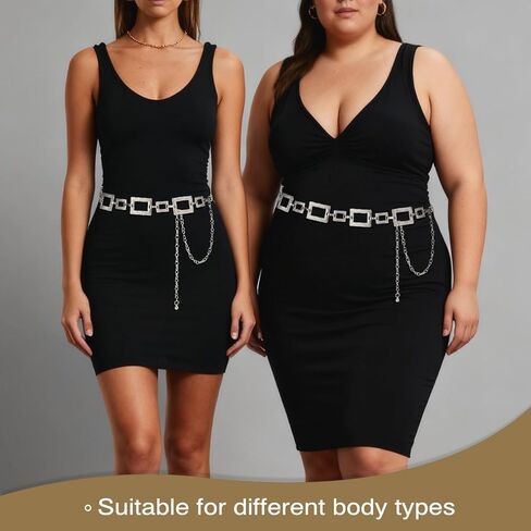 Waist Chain for Women Adjustable Boho Metal Belt for Dresses in Kuwait