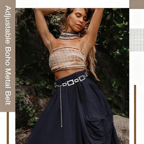 Waist Chain for Women Adjustable Boho Metal Belt for Dresses in Kuwait