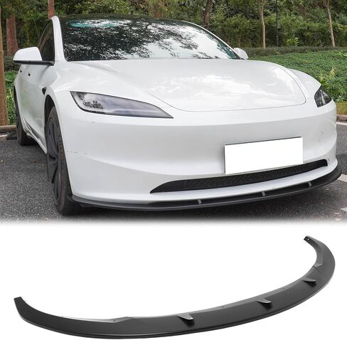 FREEMOTOR802 Front Bumper Lip Splitter Compatible with 2024-2025 Tesla Model 3, IKON V4 Style Matte Black PP Air Dam Chin Spoiler Lower Guard Protector Underbody Styling Trim 3PCS in Saudi Arabia