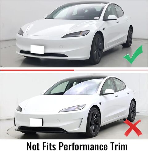 FREEMOTOR802 Front Bumper Lip Splitter Compatible with 2024-2025 Tesla Model 3, IKON V4 Style Matte Black PP Air Dam Chin Spoiler Lower Guard Protector Underbody Styling Trim 3PCS in Saudi Arabia