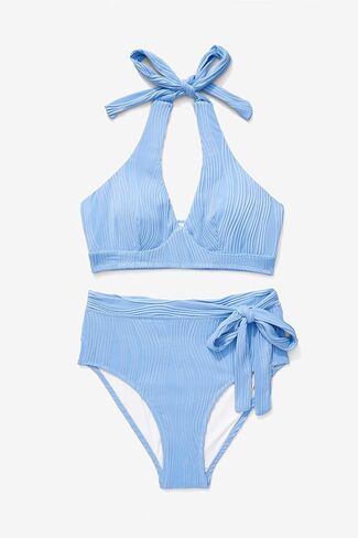 MOOSLOVER Women High Waisted Bikini Sets Push Up Halter Two Piece Swimsuit Tummy Control Bathing Suit in Saudi Arabia