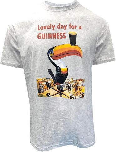 Guinness Lovely Day for a Toucan T-Shirt – Classic Grey Tee, Medium in Saudi Arabia