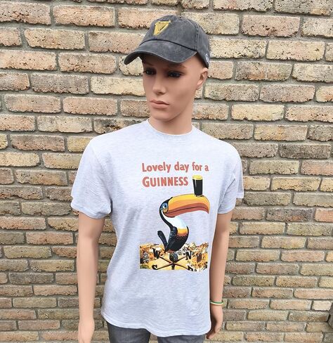 Guinness Lovely Day for a Toucan T-Shirt – Classic Grey Tee, Medium in Saudi Arabia