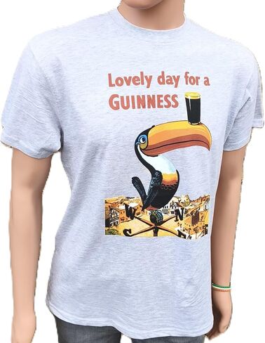 Guinness Lovely Day for a Toucan T-Shirt – Classic Grey Tee, Medium in Saudi Arabia