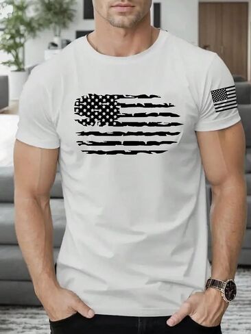 Men T Shirt, Short Sleeve Tee, Sizes S-XL in Saudi Arabia