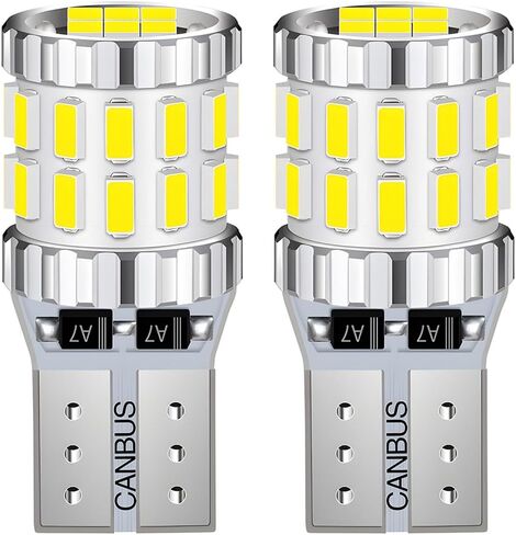 T10 Car LED Light Bulbs, 2PCS 3014-30SMD W5W High Brightness Vehicle License Plate Reading Lamp Bulbs Replacement, Automotive Interior Dome Map Door Courtesy Lights, Universal Fit in Saudi Arabia