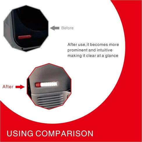 2 PCS Door Panel Courtesy Light, High Bright Instant Start Interior Door Warning Light Set, Waterproof Plug and Play Anti-collision Reflector Lamp, Compatible with Chevy GMC (White & Red) in Kuwait