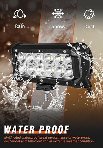 2 Pcs 7 in 38W 3800LM Led Pods Flood Beam with Wiring Harness Fuse and Quick Connector Adjustable Waterproof LED Off-Road Lights for Truck SUV ATV Jeep and Motorcycle in Saudi Arabia