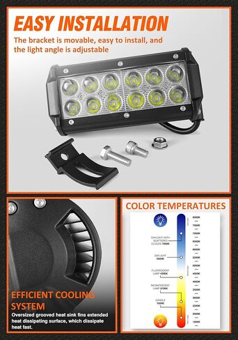 2 Pcs 7 in 38W 3800LM Led Pods Flood Beam with Wiring Harness Fuse and Quick Connector Adjustable Waterproof LED Off-Road Lights for Truck SUV ATV Jeep and Motorcycle in Saudi Arabia
