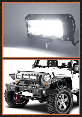 2 Pcs 7 in 38W 3800LM Led Pods Flood Beam with Wiring Harness Fuse and Quick Connector Adjustable Waterproof LED Off-Road Lights for Truck SUV ATV Jeep and Motorcycle in Saudi Arabia