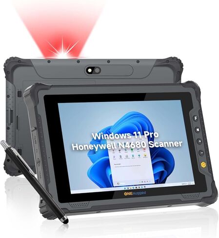 ONERugged Rugged Tablet M10J, 10.1 inch Windows 11 Pro Tablet, 8GB+128GB, N5100 CPU, IP65 Waterproof, MIL-STD-810H, 5000mAh, Industrial Outdoor Work PC w/ 8MP+5MP Camera, 4G LTE/WiFi/BT 5.0/NFC-Gray in Kuwait