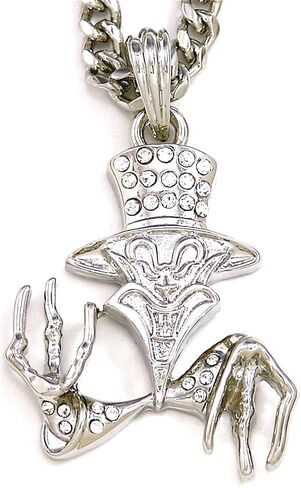 GWOOD Juggalo Ringmaster قلادة 24 بوصة الكوبية قلادة فضية اللون in Kuwait