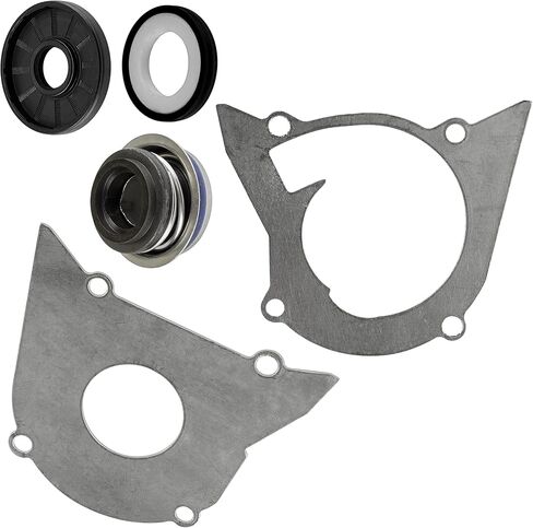 Caltric Water Pump Impeller Oil Seal/Gasket Cover and Housing compatible with Kawasaki EX500 1987-1993 in Saudi Arabia