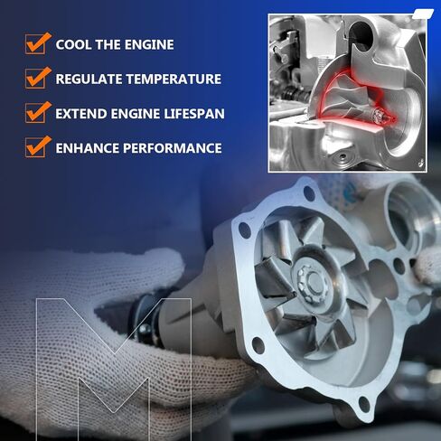 Maxfavor Engine Water Pump AW3412 42004 Fit for 1987-2001 Jeep Cherokee & 1987-1992 Comanche & 1987-1990 Wagoneer L6-4.0L, for 1988-1989 Eagle Premier L4-2.5L FWD Water Pump in Saudi Arabia