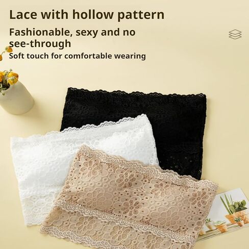 3 قطع المرأة الدانتيل العصابة الصدرية الأزهار الدانتيل صديرية دائرية العصابة حمالة حمالات الصدر سلس بسط الصدر التفاف لصالح اليومية in Kuwait