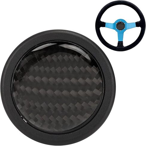 Ejoyous Steering Wheel Horn Button, Carbon Fiber Horn Push Button Kit for 6 Bolts for Steering Wheel Auto Car Modified Parts in Saudi Arabia
