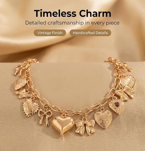 MORWLAT Steering Wheel Charm, Steering Wheel Accessory with Gold Heart Charm, Star Chain Car Interior Hanging Decor Rearview Mirror Car Rosary for Automotive Protection Charm Decor in Kuwait