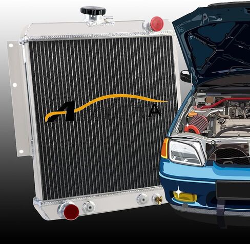 مشعاع أساسي مكون من 4 صفوف لـ 1966-1974 Jeep DJ5 3.8L 4.2L L6 AT/MT مشعات تبريد كاملة من الألومنيوم in Kuwait