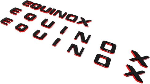 17-24 3pcs Equinox Door & Liftgate Letter 3D Badge Emblem Nameplate Logo Replacement for Equinox (Redline) in Saudi Arabia