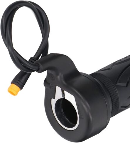 FnSkazici 20X Full Twist Throttle for Electric Bike (Right), 24V-72V Ebike Accelerator with 3 Pin Waterproof WP Plug, Fits 22.2mm Handlebar (Includes Left Grip & Hex Screwdriver) in Saudi Arabia