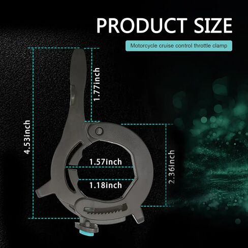 Motorcycle Throttle Cruise Control, Adjustable One-Click Throttle Lock Assist, Universal 1.18–1.57 Inch Cruise Control Accessory for Most Motorcycles (Black) in Kuwait