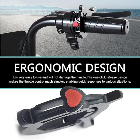 Motorcycle Throttle Cruise Control, Adjustable One-Click Throttle Lock Assist, Universal 1.18–1.57 Inch Cruise Control Accessory for Most Motorcycles (Black) in Kuwait