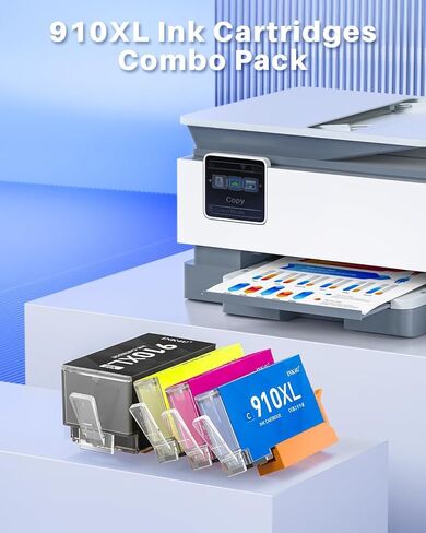 مجموعة خراطيش حبر INK4U 910XL بديلة متوافقة لخراطيش حبر HP 910XL 910 للاستخدام مع طابعة HP OfficeJet Pro 8020 8025 8028 8030 8035 8010 8015 8018 8022 (1BK/1C/1M/1Y، 4 عبوات) in Kuwait