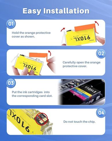 مجموعة خراطيش حبر INK4U 910XL بديلة متوافقة لخراطيش حبر HP 910XL 910 للاستخدام مع طابعة HP OfficeJet Pro 8020 8025 8028 8030 8035 8010 8015 8018 8022 (1BK/1C/1M/1Y، 4 عبوات) in Kuwait