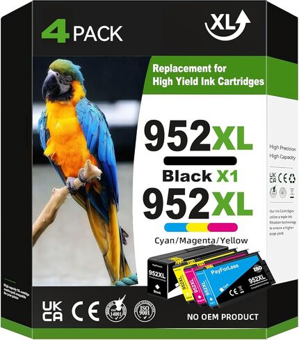 مجموعة خراطيش حبر PayForLess 952XL متوافقة مع HP 952 952XL لطابعة HP 8710 OfficeJet Pro 7720 7740 8210 8216 8702 8710 8715 8720 8725 8728 8730 8745 4 عبوات in Kuwait