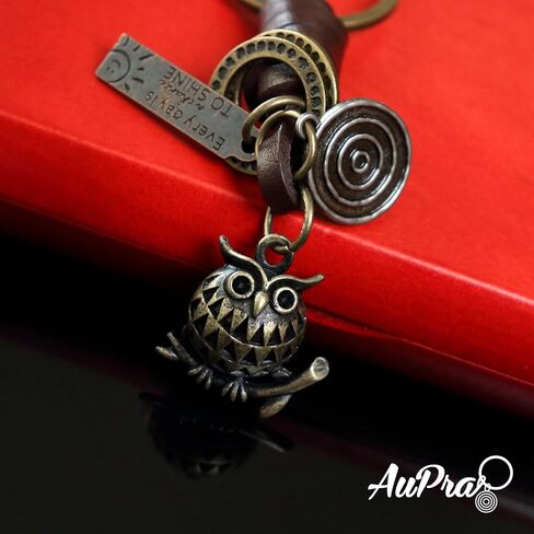 AuPra مضحك سلسلة مفاتيح على شكل حيوانات هدايا النساء والرجال الجلود ثلاثية الأبعاد كيرينغ فتاة وفتى المنزل مفاتيح باب السيارة حامل الحاضر in Kuwait