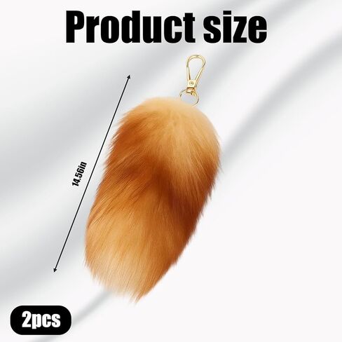 مجموعة إكسسوارات ذيل ثيريان، قطعتان من قلادة ذيل الثعلب مع تصميمات ثعلب فضية وزرقاء وذهبية، مجموعة إكسسوارات تيريان ذات ذيلين in Kuwait