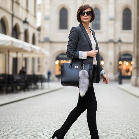 مجموعة إكسسوارات ذيل ثيريان، قطعتان من قلادة ذيل الثعلب مع تصميمات ثعلب فضية وزرقاء وذهبية، مجموعة إكسسوارات تيريان ذات ذيلين in Kuwait