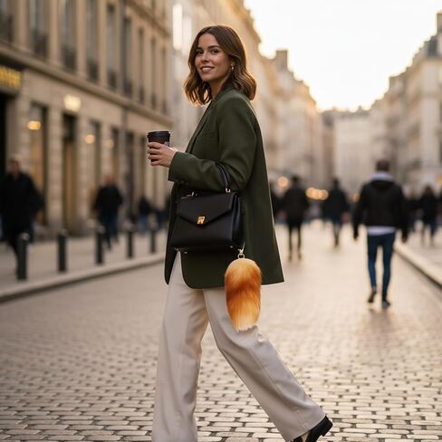 مجموعة إكسسوارات ذيل ثيريان، قطعتان من قلادة ذيل الثعلب مع تصميمات ثعلب فضية وزرقاء وذهبية، مجموعة إكسسوارات تيريان ذات ذيلين in Kuwait