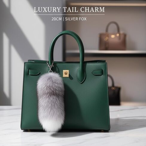 مجموعة إكسسوارات ذيل ثيريان، قطعتان من قلادة ذيل الثعلب مع تصميمات ثعلب فضية وزرقاء وذهبية، مجموعة إكسسوارات تيريان ذات ذيلين in Kuwait