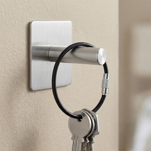 25 قطعة من كابل سلسلة المفاتيح ذو السلك الأسود، حلقة مفاتيح من الفولاذ المقاوم للصدأ بطول 6 بوصة لتعليق بطاقات الأمتعة، حلقة مفاتيح من السلك الأسود لبطاقات الهوية in Kuwait