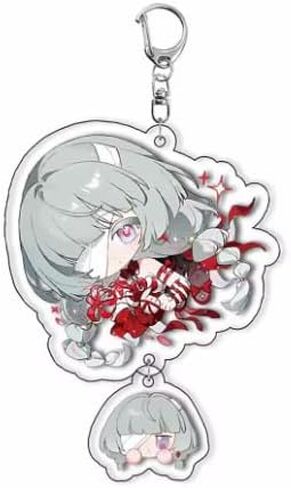 Cartoon Anime Pendant Keychains Holder Car Key Ring Mobile Phone Bag Hanging Cute Kawaii Chibi Wuthering Waves Video Game (Phrolova/Style 1) in Saudi Arabia