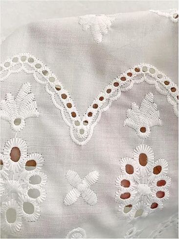 Women's Eyelet Embroidery Button Down Shirt, Short Sleeve Floral Lace Blouse in Saudi Arabia