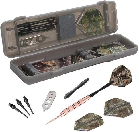 سهام ذات أطراف ناعمة من Fat Cat Realtree Hardwoods HD Camo مع حقيبة تخزين/سفر، 16 جرامًا in Kuwait