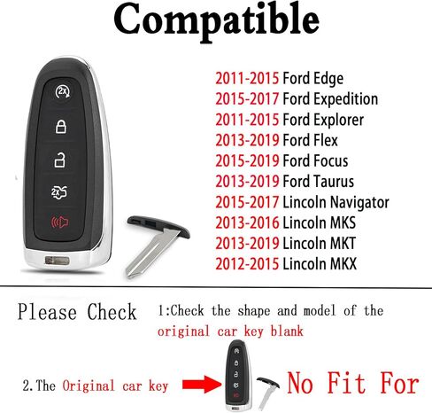 مفتاح السيارة الذكي عن بعد فوب لسيارة Ford Explorer Edge 2011 2012 2013 2014 2015 لسيارة Taurus Focus Expedition Flex 2013-2019 Focus Lincoln MKX MKS MKT Navigator دخول بدون مفتاح 2 قطعة in Kuwait