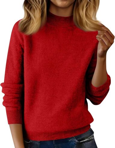 Fall Winter Cashmere Sweaters for Women Long Sleeve Tops Jumper Knitted Pullover Lightweight Merino Wool Sweater in Saudi Arabia