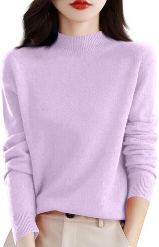 Fall Winter Cashmere Sweaters for Women Long Sleeve Tops Jumper Knitted Pullover Lightweight Merino Wool Sweater in Saudi Arabia