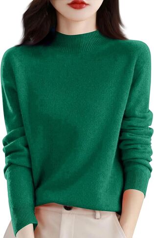 Fall Winter Cashmere Sweaters for Women Long Sleeve Tops Jumper Knitted Pullover Lightweight Merino Wool Sweater in Saudi Arabia